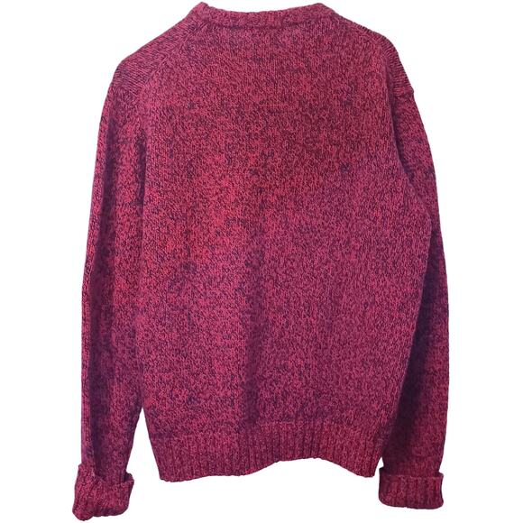 VINTAGE WOOLRICH Wool Blend Crew Neck Sweater Red Black Men's Size Large - Picture 5 of 8